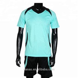 Sublimation wholesale custom light blue soccer jersey shirt and short thai quality