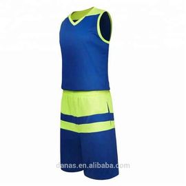 Cheap Custom Blank Basketball Jersey Uniform Design Color Blue With Green