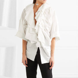 2017 New design women's blouses white shirts for women