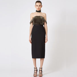 Lancai wholesale off shoulder midi dress