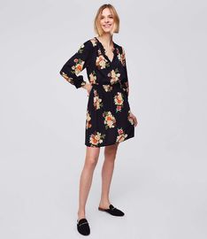 Lady Fashion Long Sleeve Floral Dresses For Women