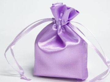Pink Ecologic Satin Drawstring Pouch Bag Proof Moisture 10*12cm