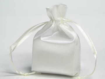 Pink Ecologic Satin Drawstring Pouch Bag Proof Moisture 10*12cm