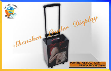 Advertising Promotional Paper Trolley , Corrugated Cardboard Trolley Box