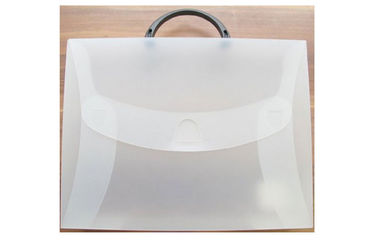 Plastic Document Folder 30mm Elastic Closure , A4 Clear Document briefcase box file