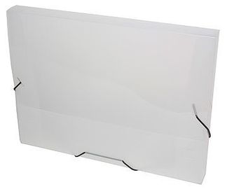 Plastic Document Folder 30mm Elastic Closure , A4 Clear Document briefcase box file
