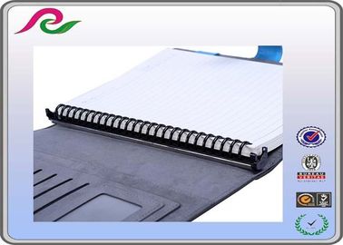 Hardcover types of business velcro closure spiral notebook with card files