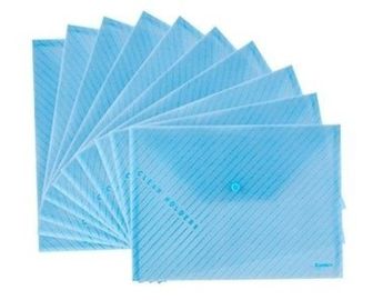 Custom Printed PP File Folder A4 Size Document Bag Blue File Folder