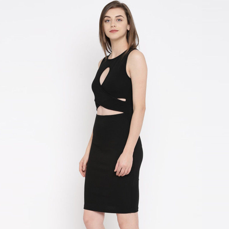 Elegant Work Wear Formal Dress Women With Sleeveless