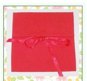 Gift Cotton Drawstring Pouch Closed With Ribbon , Custom String Bags