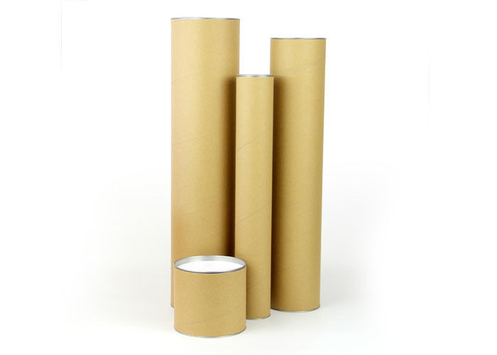 Movable Metal Cap Paper Composite Cans Without Label Map Packaging Tubes