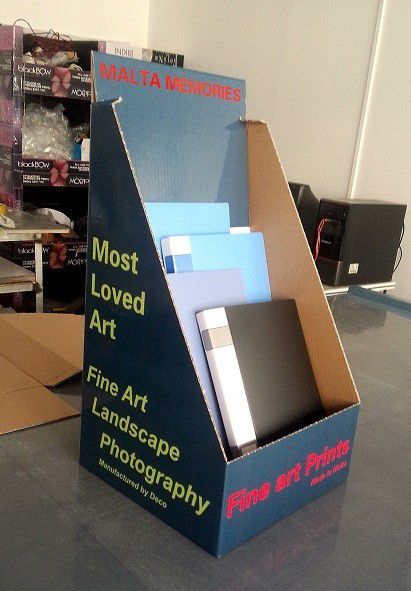 Books cardboard counter display pop storage display box for notebooks