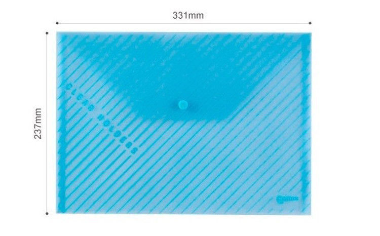 Custom Printed PP File Folder A4 Size Document Bag Blue File Folder